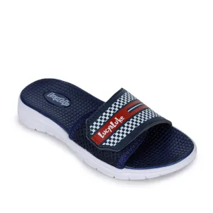 Lucy & Luke Casual Blue Slides For Kids OPPO-4S By Liberty