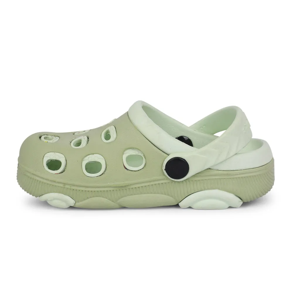 Lucy & Luke Green Casual Slingback Clogs For Kids LPMXT-823 By Liberty