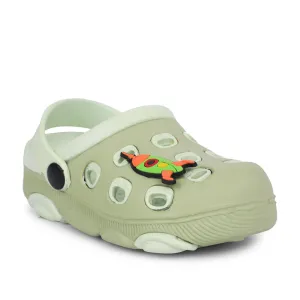Lucy & Luke Green Casual Slingback Clogs For Kids LPMXT-823 By Liberty