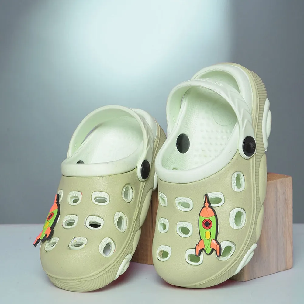 Lucy & Luke Green Casual Slingback Clogs For Kids LPMXT-823 By Liberty