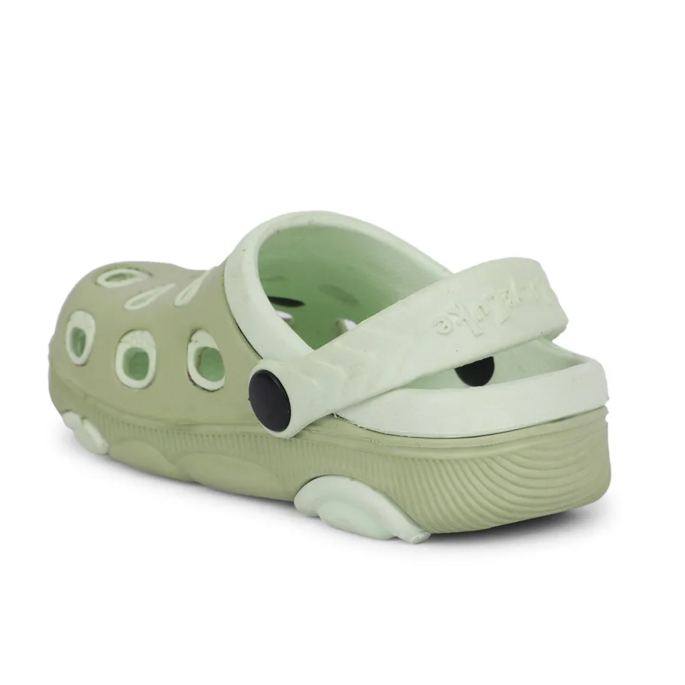 Lucy & Luke Green Casual Slingback Clogs For Kids LPMXT-823 By Liberty