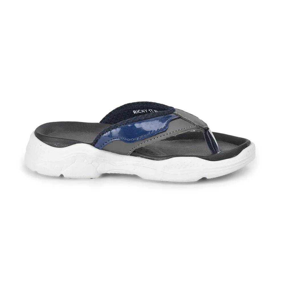Lucy & Luke (Navy Blue) Casual Flip-Flop & Slippers For Kids RICKY-17 By Liberty
