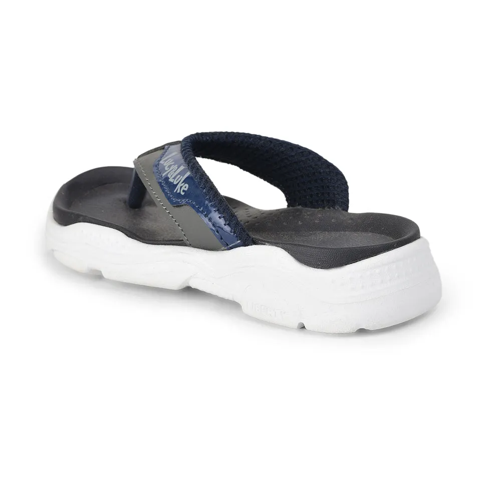 Lucy & Luke (Navy Blue) Casual Flip-Flop & Slippers For Kids RICKY-17 By Liberty
