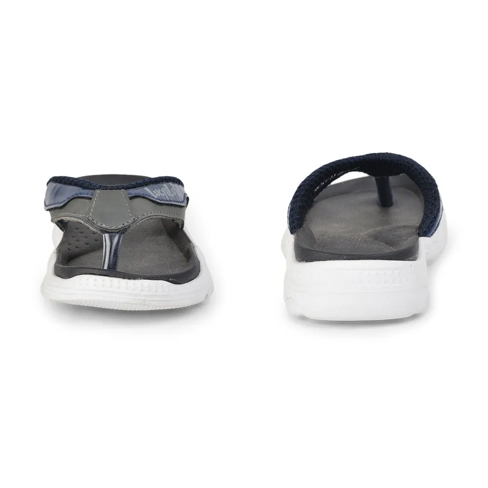 Lucy & Luke (Navy Blue) Casual Flip-Flop & Slippers For Kids RICKY-17 By Liberty