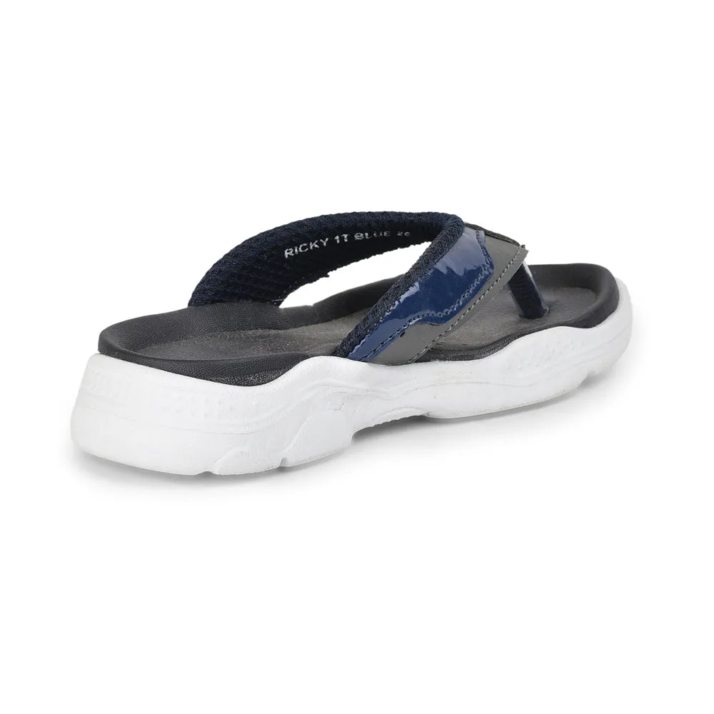 Lucy & Luke (Navy Blue) Casual Flip-Flop & Slippers For Kids RICKY-17 By Liberty