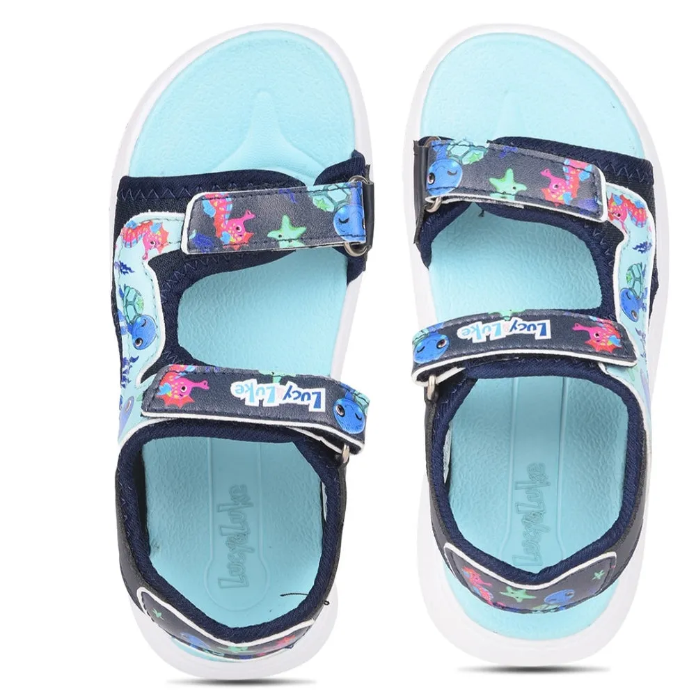 Lucy & Luke  Navy Blue Casual Sandal For Kids HIPPO-51 By Liberty