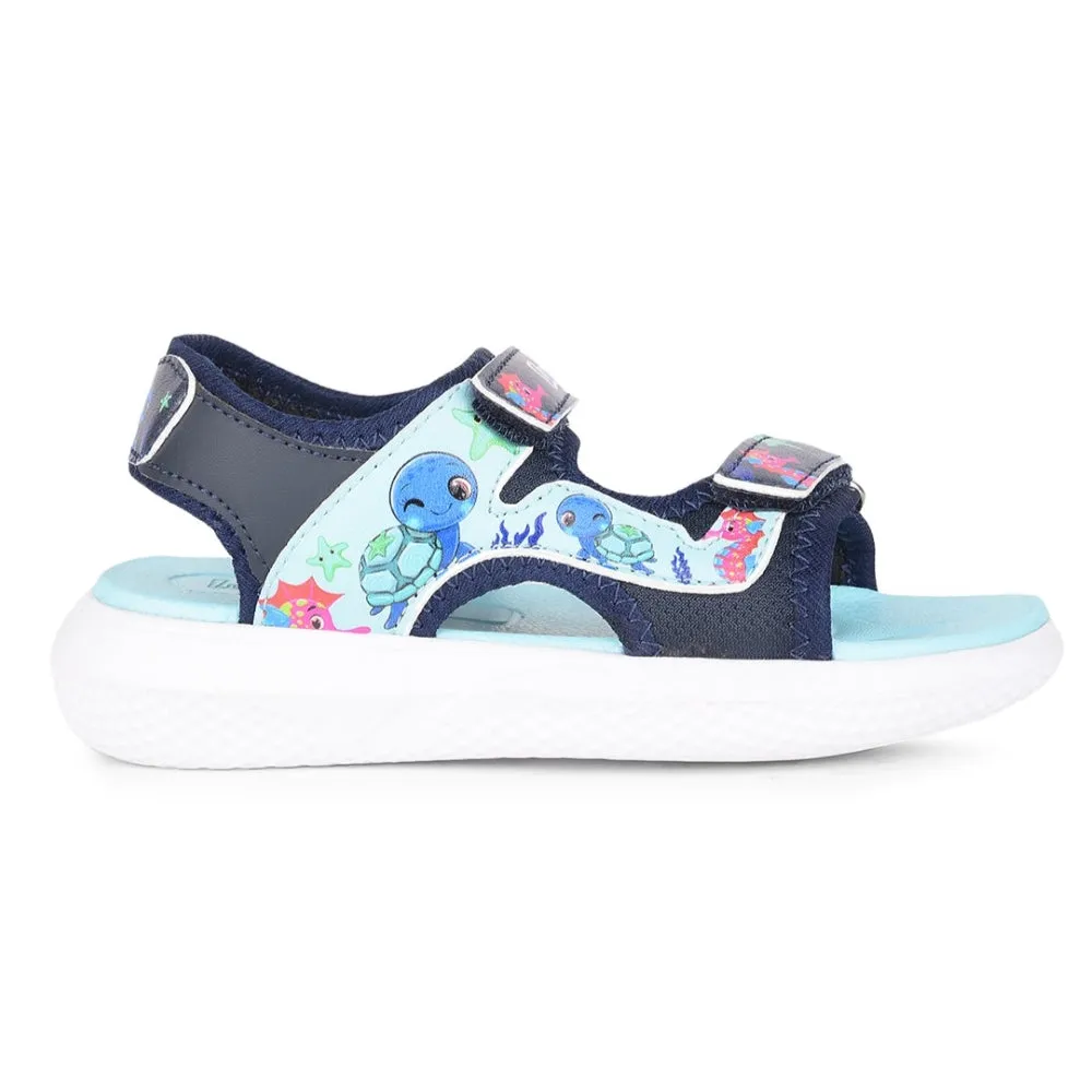 Lucy & Luke  Navy Blue Casual Sandal For Kids HIPPO-51 By Liberty