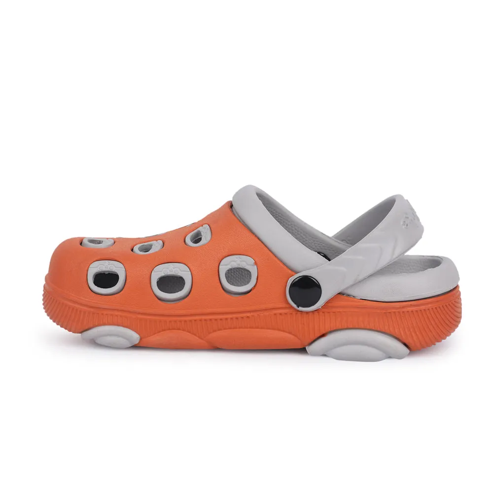 Lucy & Luke Orange Casual Slingback Clogs For Kids LPMXT-823 By Liberty