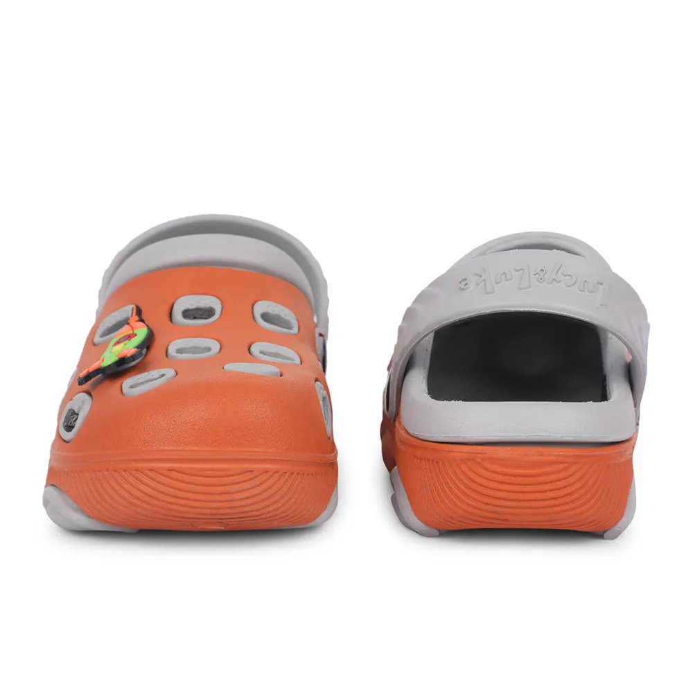 Lucy & Luke Orange Casual Slingback Clogs For Kids LPMXT-823 By Liberty