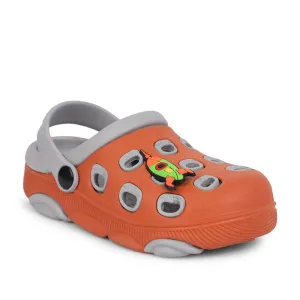 Lucy & Luke Orange Casual Slingback Clogs For Kids LPMXT-823 By Liberty