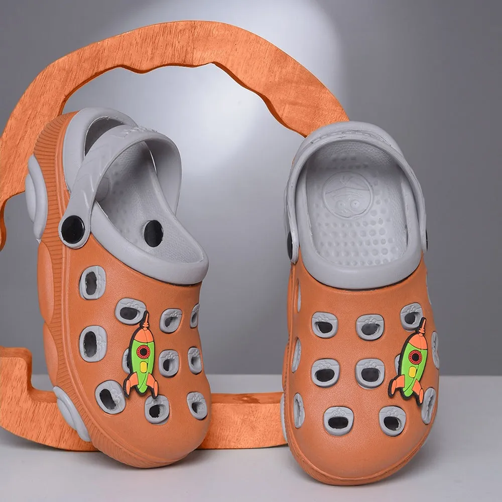 Lucy & Luke Orange Casual Slingback Clogs For Kids LPMXT-823 By Liberty