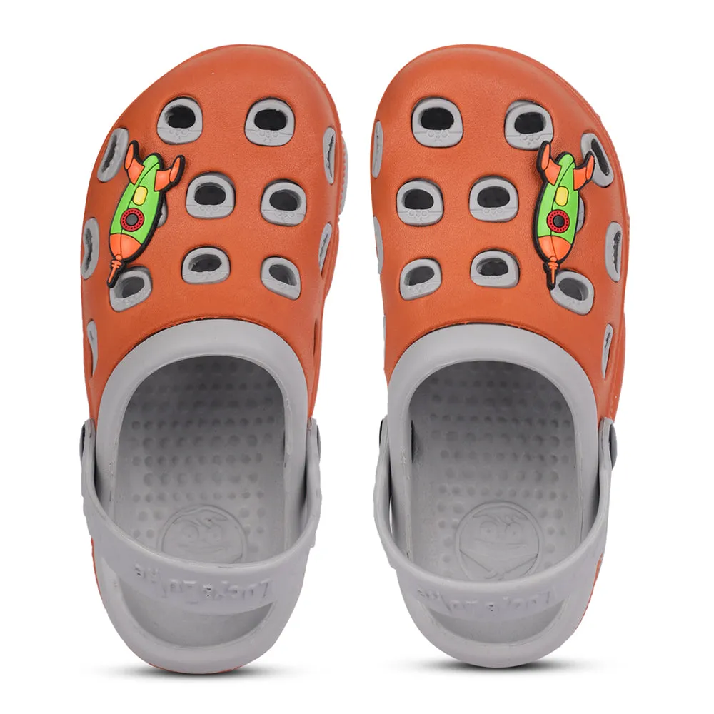 Lucy & Luke Orange Casual Slingback Clogs For Kids LPMXT-823 By Liberty
