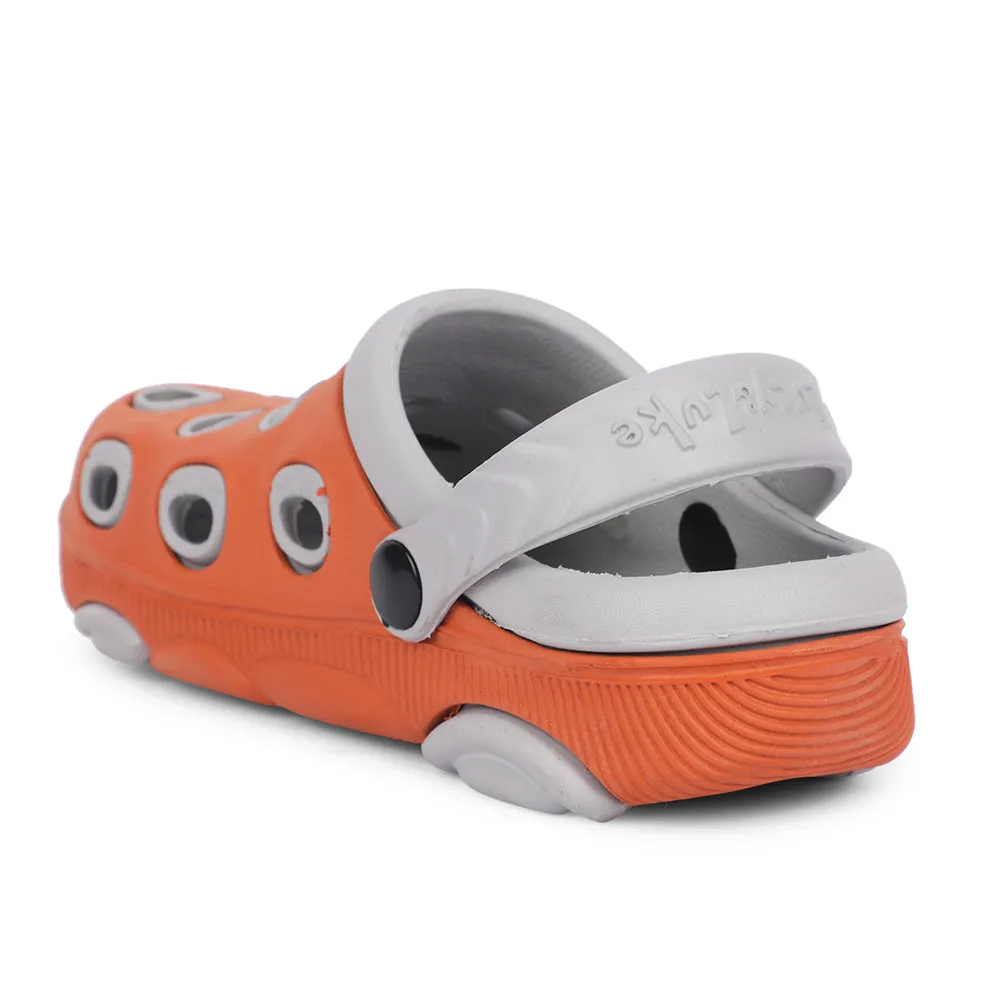 Lucy & Luke Orange Casual Slingback Clogs For Kids LPMXT-823 By Liberty