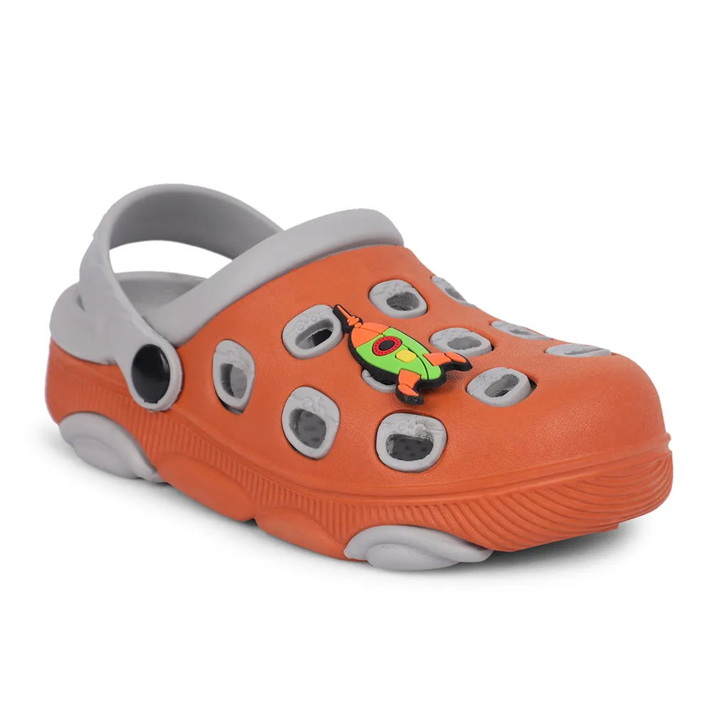 Lucy & Luke Orange Casual Slingback Clogs For Kids LPMXT-823 By Liberty