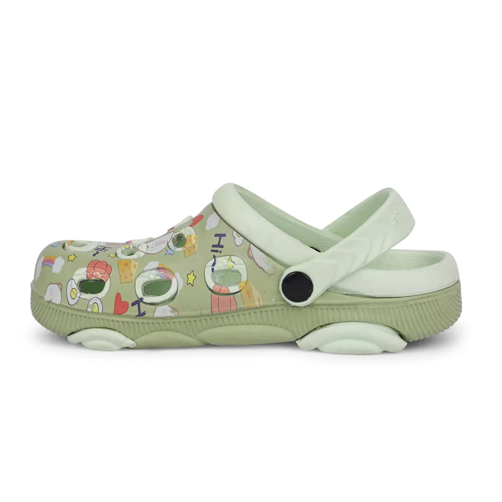 Lucy&Luke S. Green Casual Sling Back Clogs For Kids LPMXT-820 By Liberty