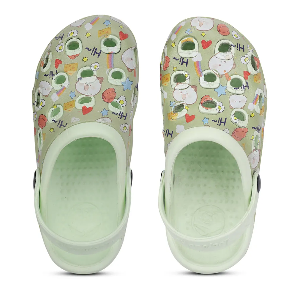 Lucy&Luke S. Green Casual Sling Back Clogs For Kids LPMXT-820 By Liberty