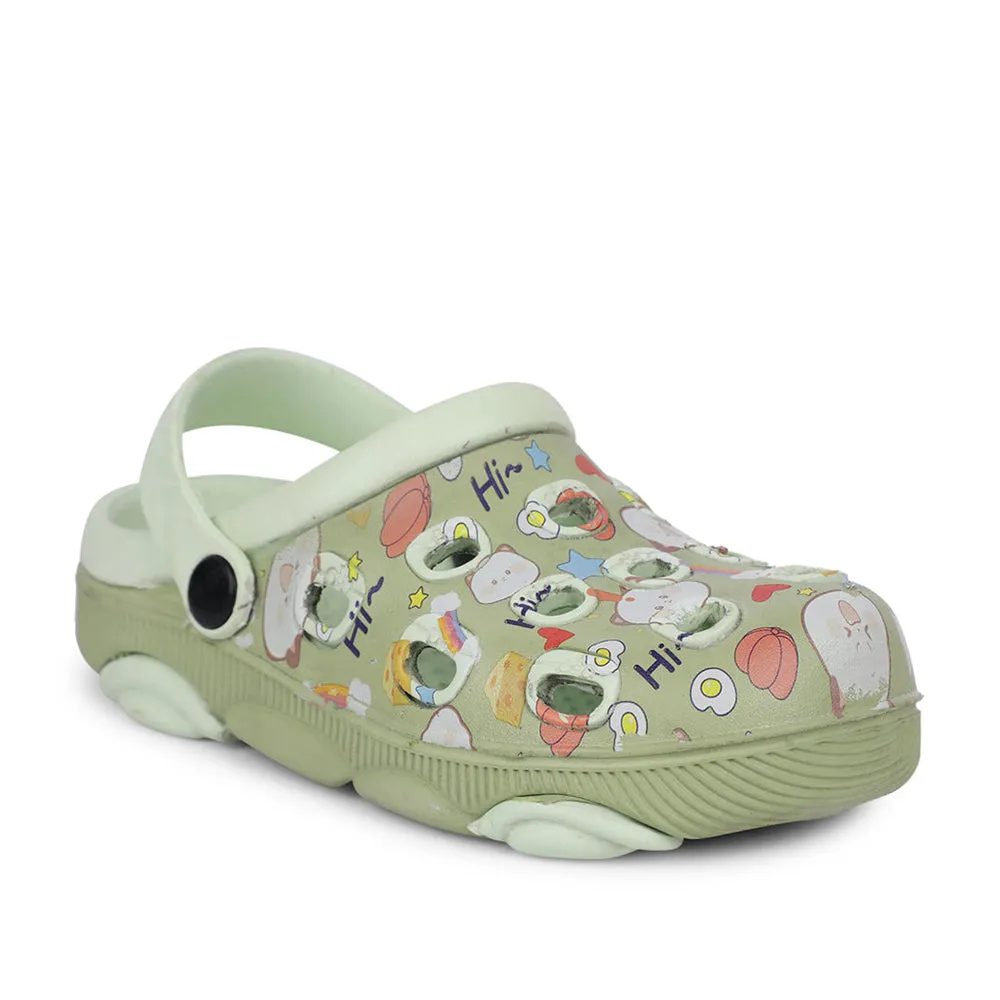 Lucy&Luke S. Green Casual Sling Back Clogs For Kids LPMXT-820 By Liberty