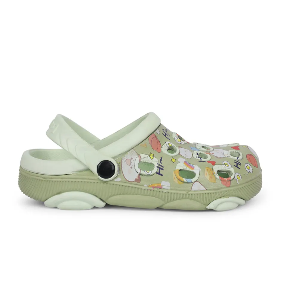 Lucy&Luke S. Green Casual Sling Back Clogs For Kids LPMXT-820 By Liberty