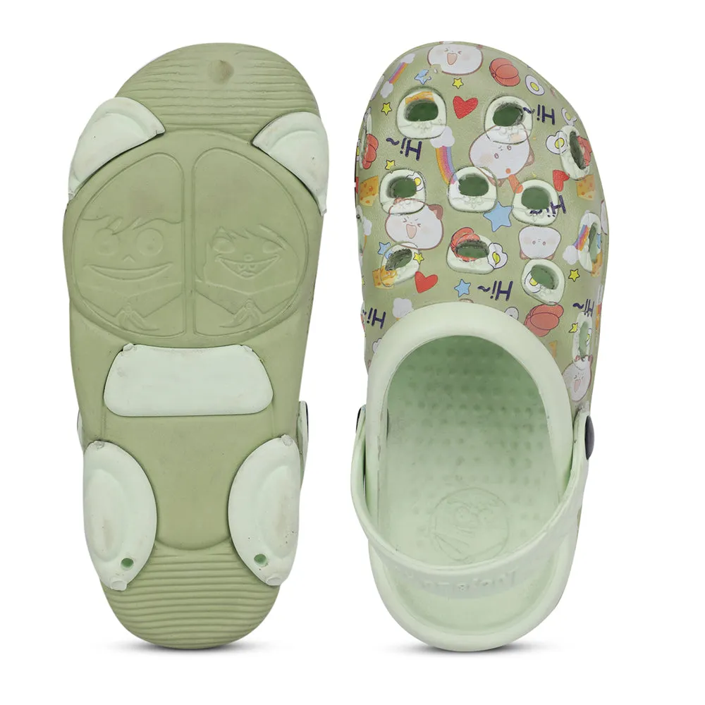 Lucy&Luke S. Green Casual Sling Back Clogs For Kids LPMXT-820 By Liberty