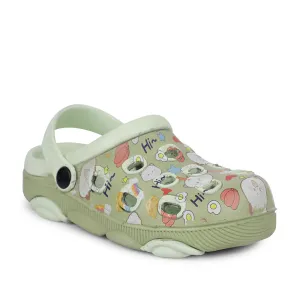 Lucy&Luke S. Green Casual Sling Back Clogs For Kids LPMXT-820 By Liberty