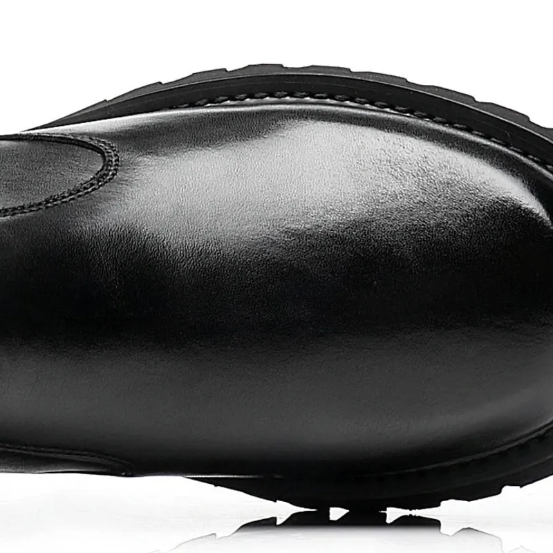Men Chelsea Rubber Boot Inner Increased Lifted Boots