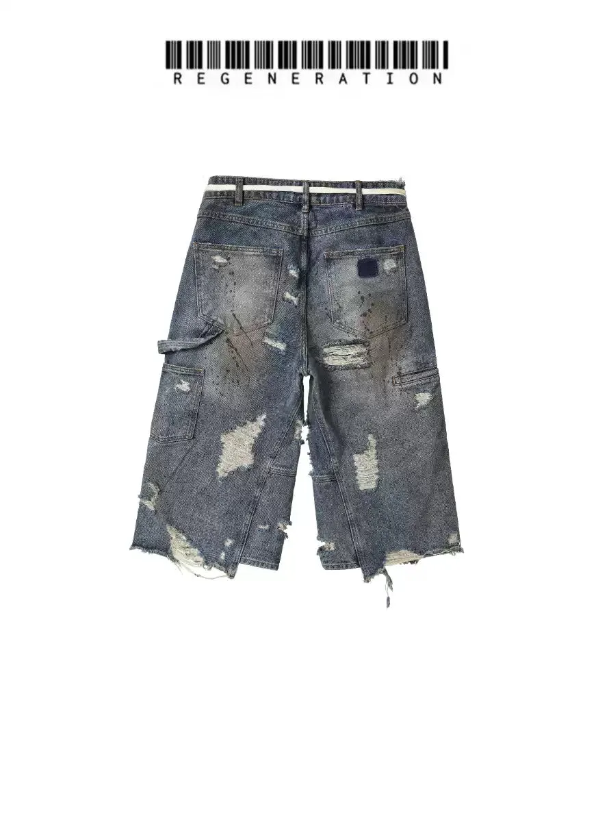 RIOT Distressed Patchwork Denim