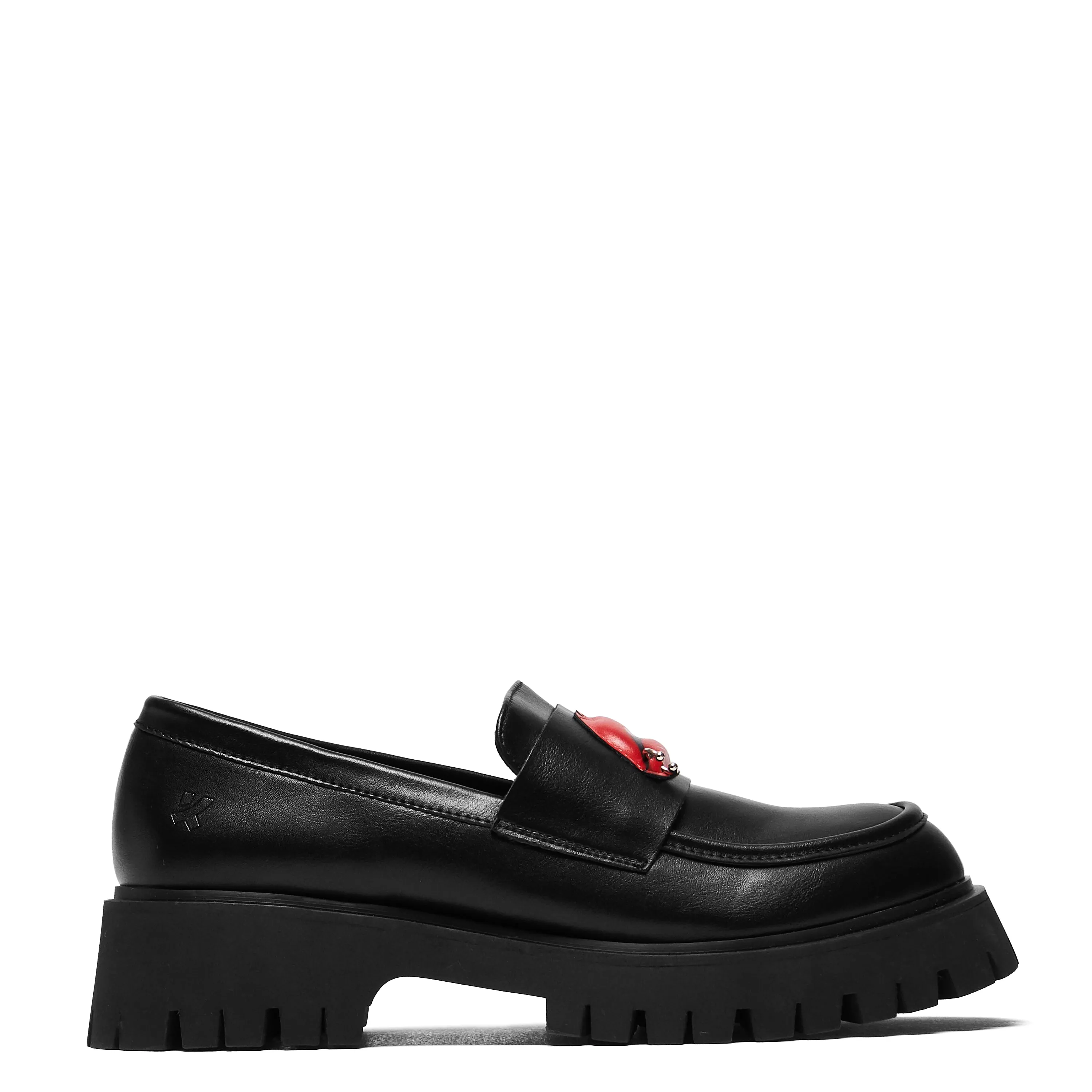 Science Fiction Lips Loafers - Black