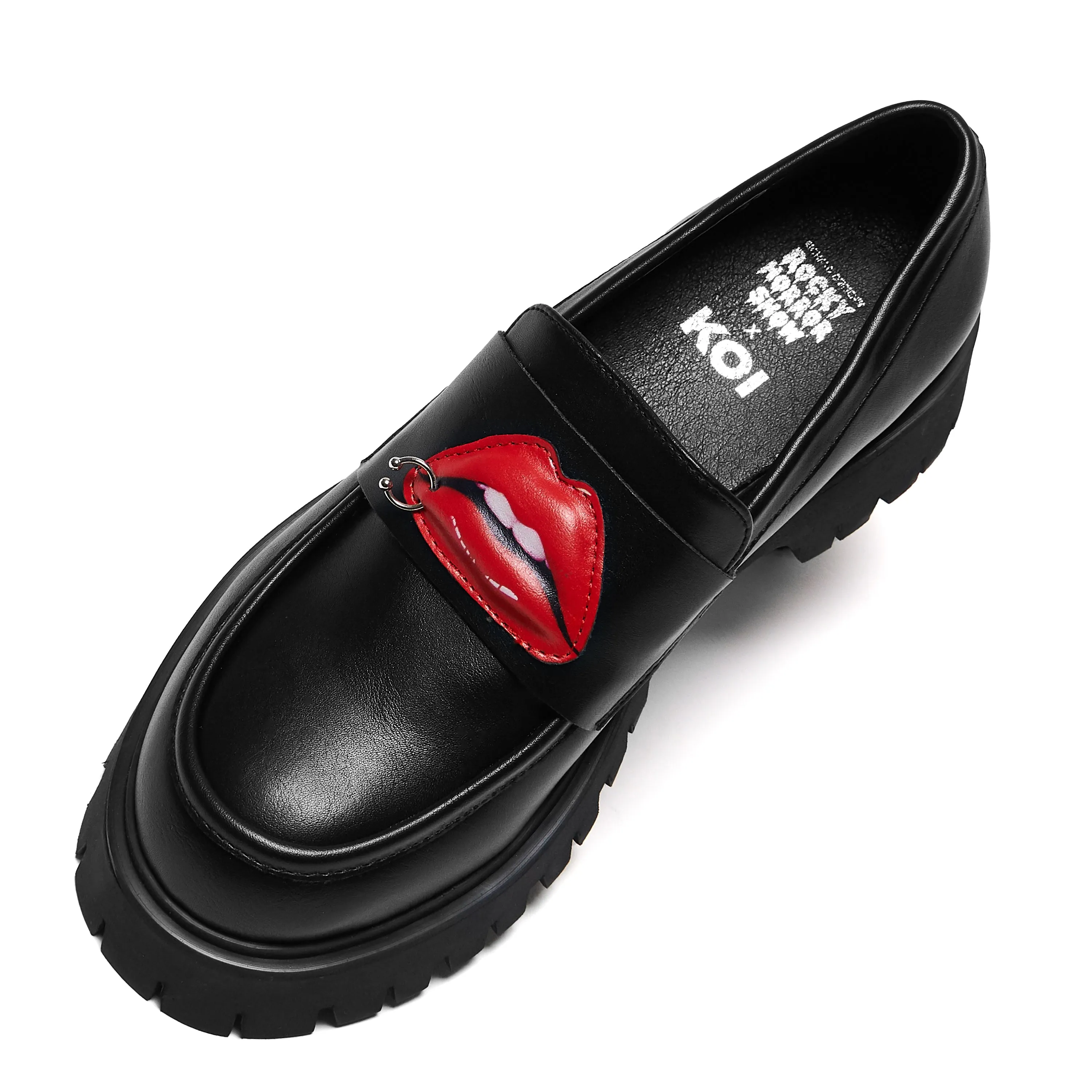 Science Fiction Lips Loafers - Black