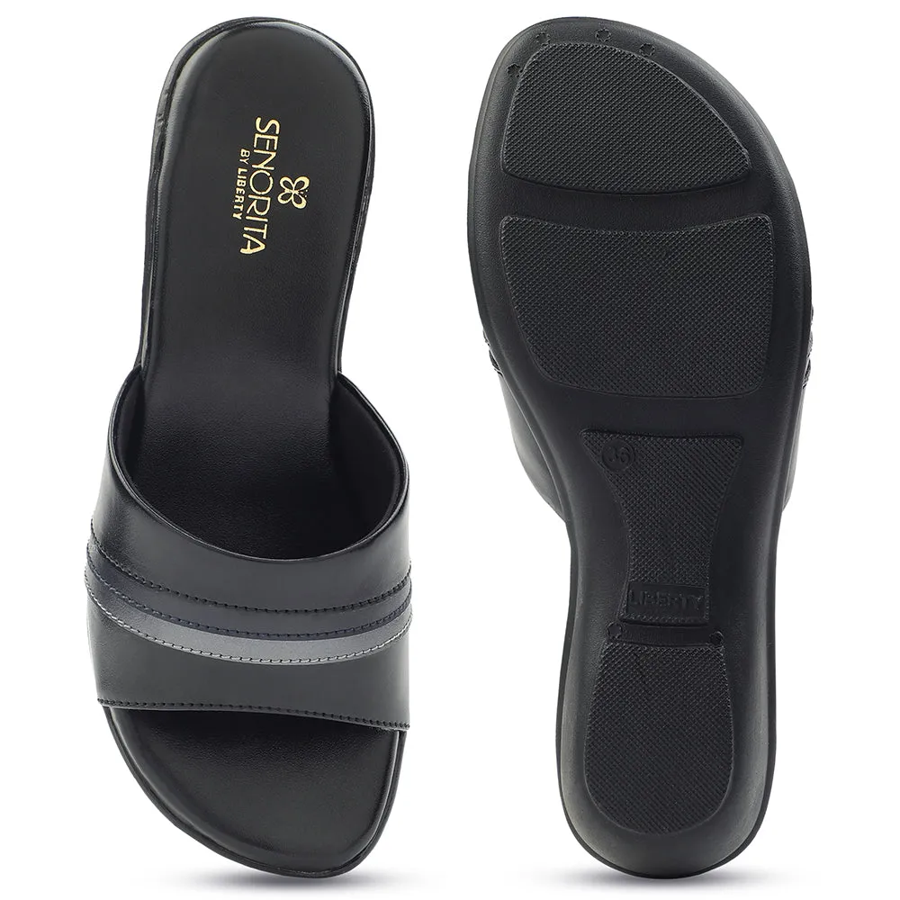 Senorita Casual Black Sandal For Women JFL-62E By Liberty