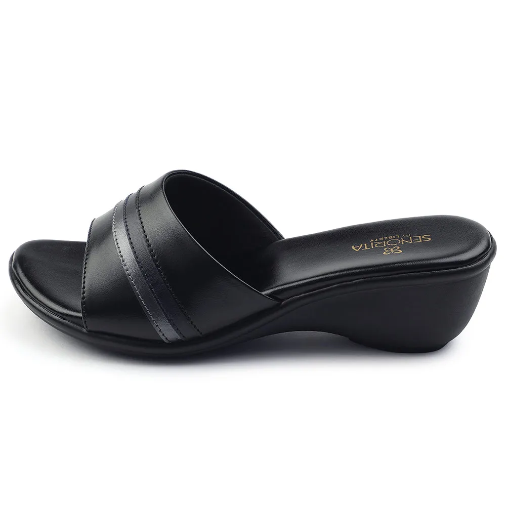 Senorita Casual Black Sandal For Women JFL-62E By Liberty