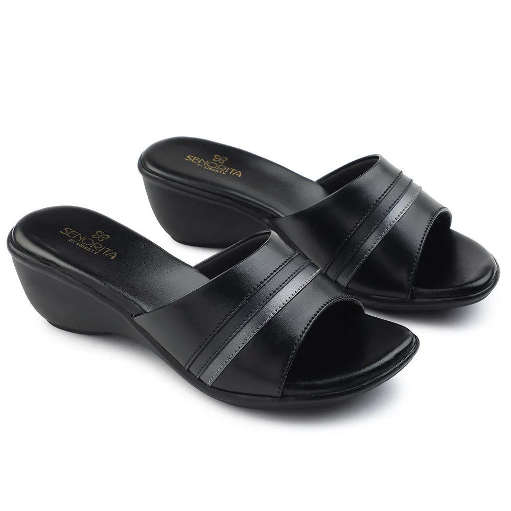Senorita Casual Black Sandal For Women JFL-62E By Liberty
