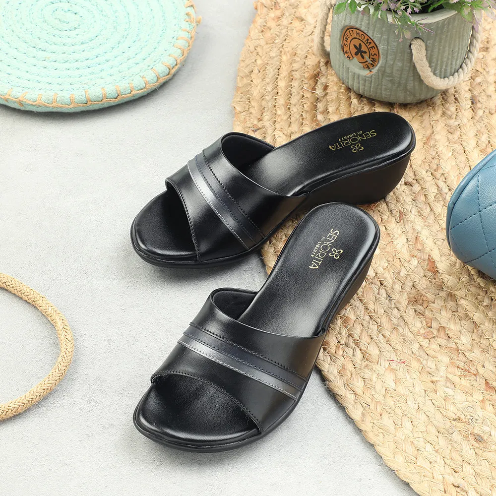 Senorita Casual Black Sandal For Women JFL-62E By Liberty