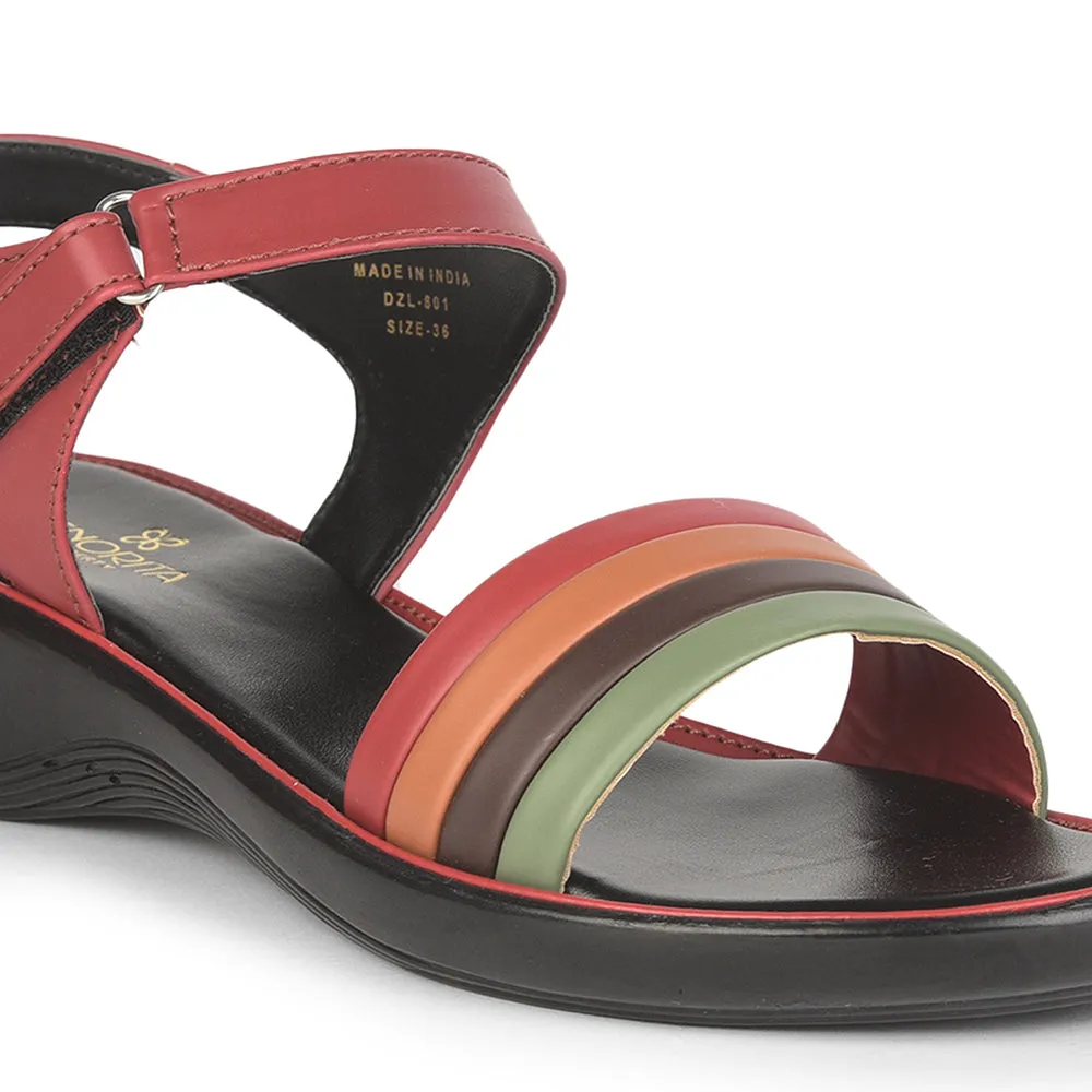 Senorita Casual (Red) Sandals For Women DZL-801 By Liberty
