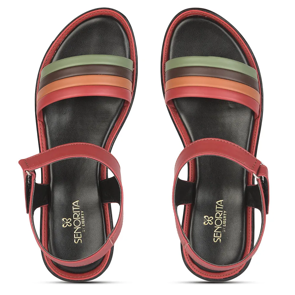 Senorita Casual (Red) Sandals For Women DZL-801 By Liberty