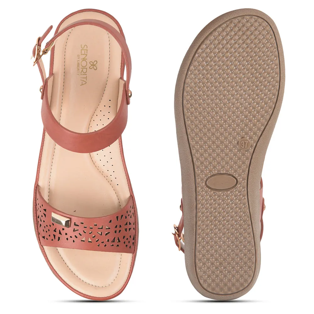 Senorita Fashion (Peach) Sandals For Women MMJ-511 By Liberty