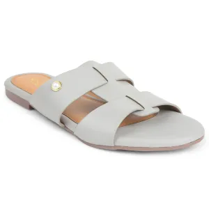 Senorita Light Grey Casual Flat Sandal For Women DFL-102 By Liberty