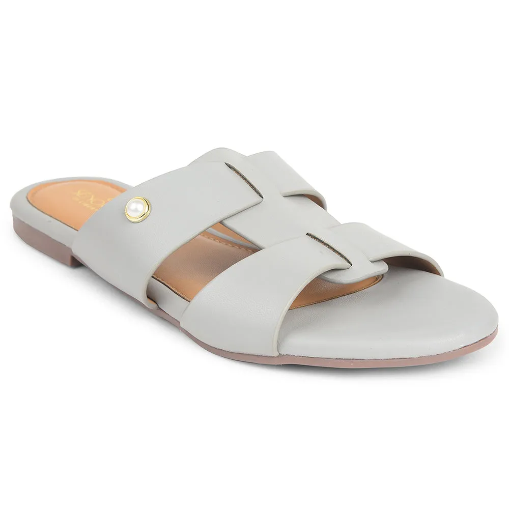 Senorita Light Grey Casual Flat Sandal For Women DFL-102 By Liberty