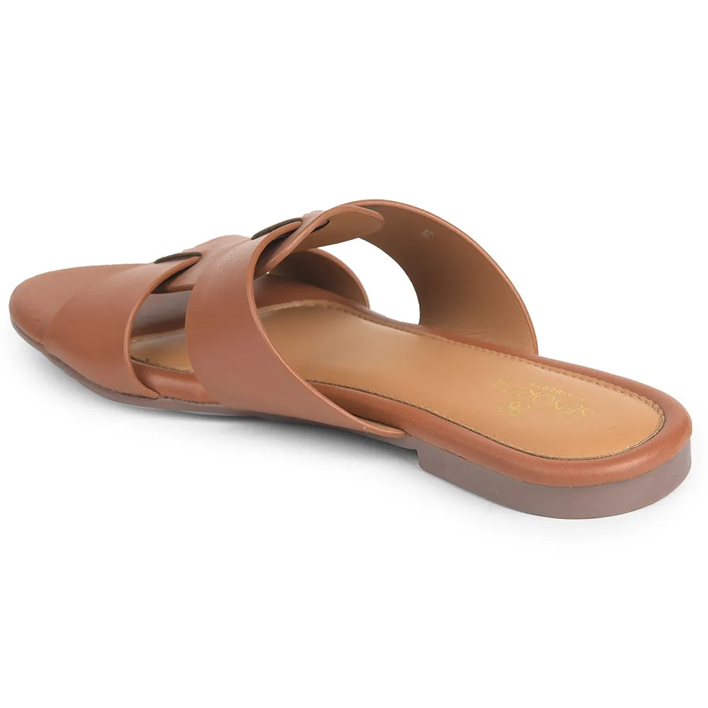 Senorita Tan Casual Flat Sandal For Women DFL-102 By Liberty