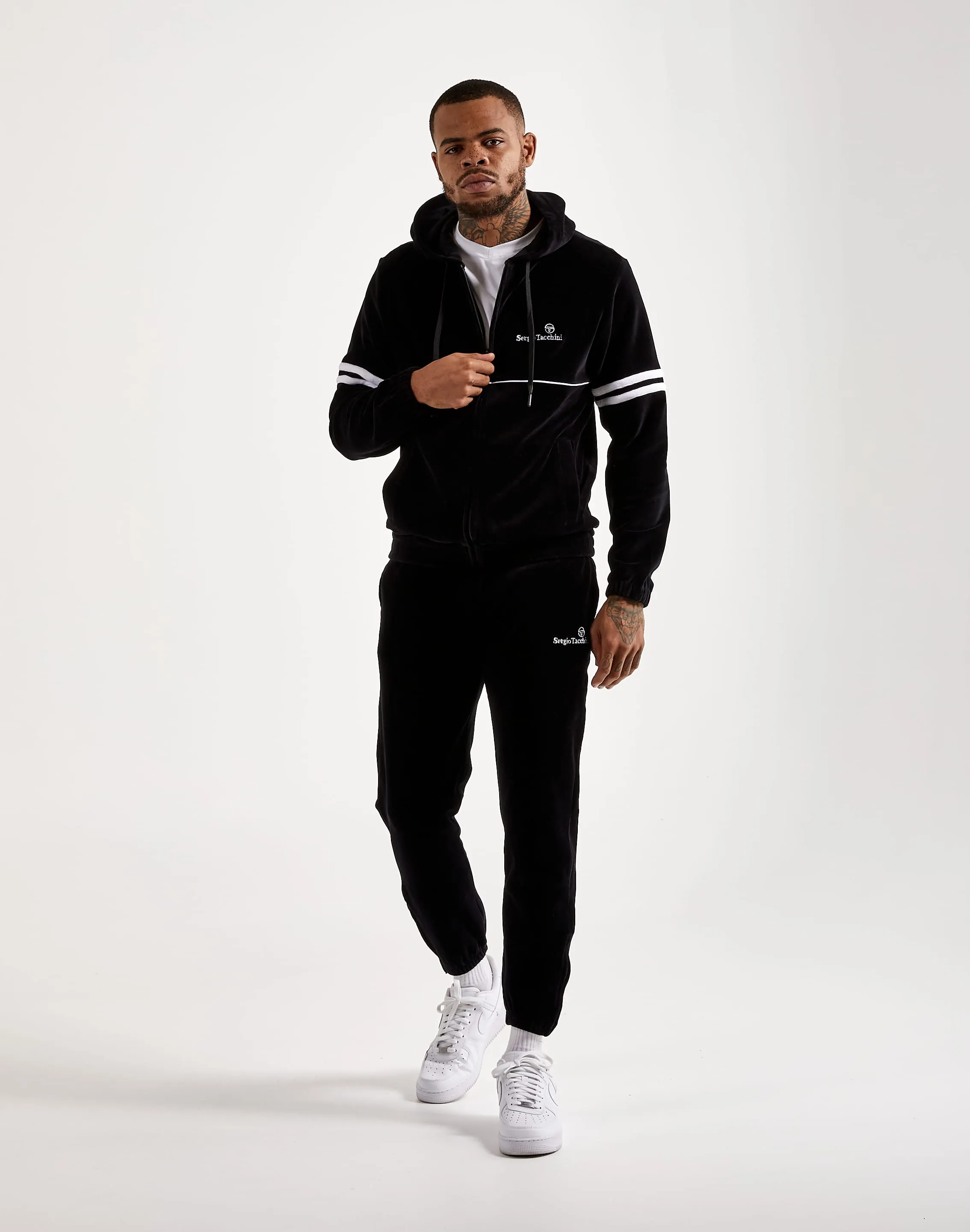 Sergio Tacchini Scopeto Zip-Up Velour Hoodie