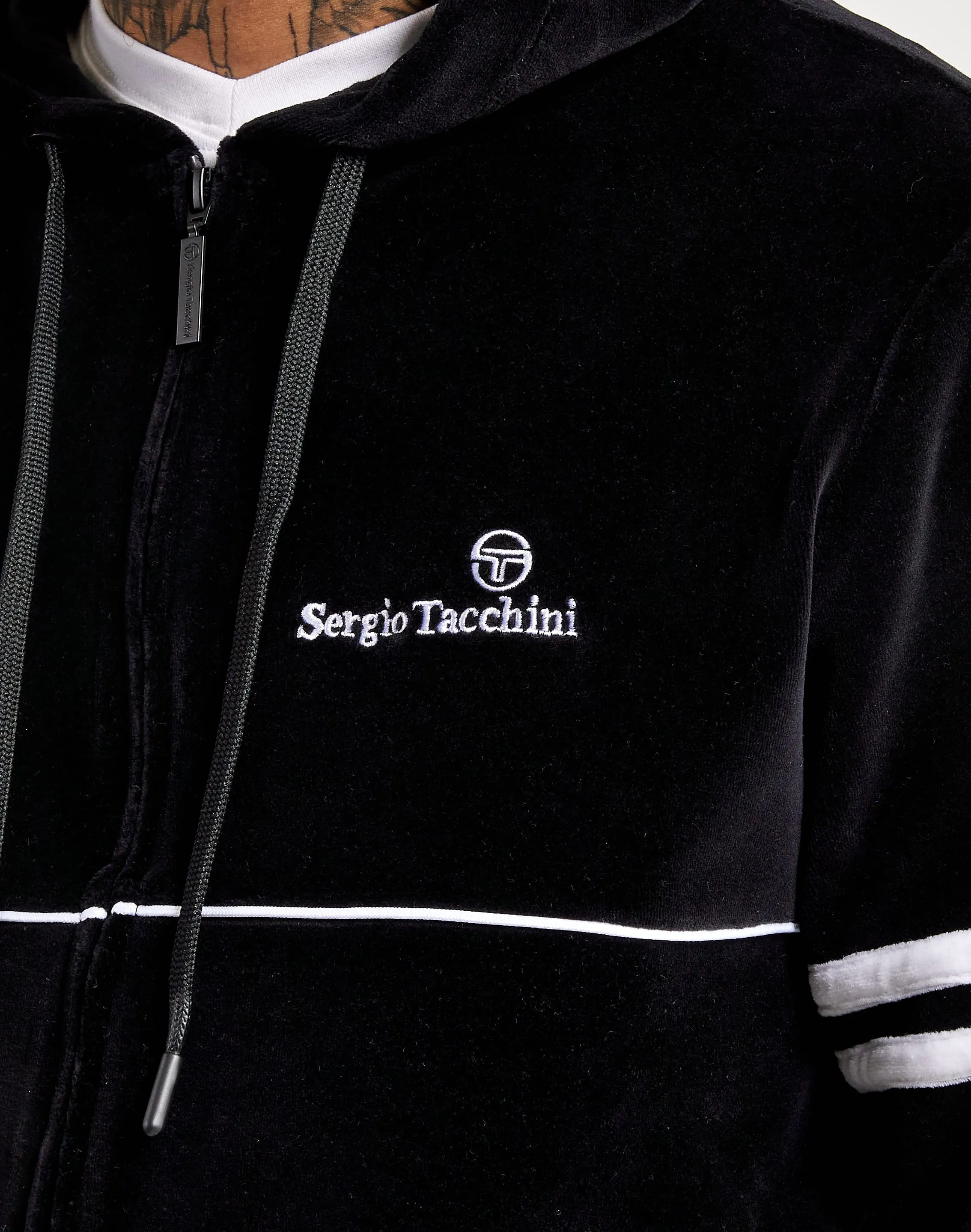 Sergio Tacchini Scopeto Zip-Up Velour Hoodie