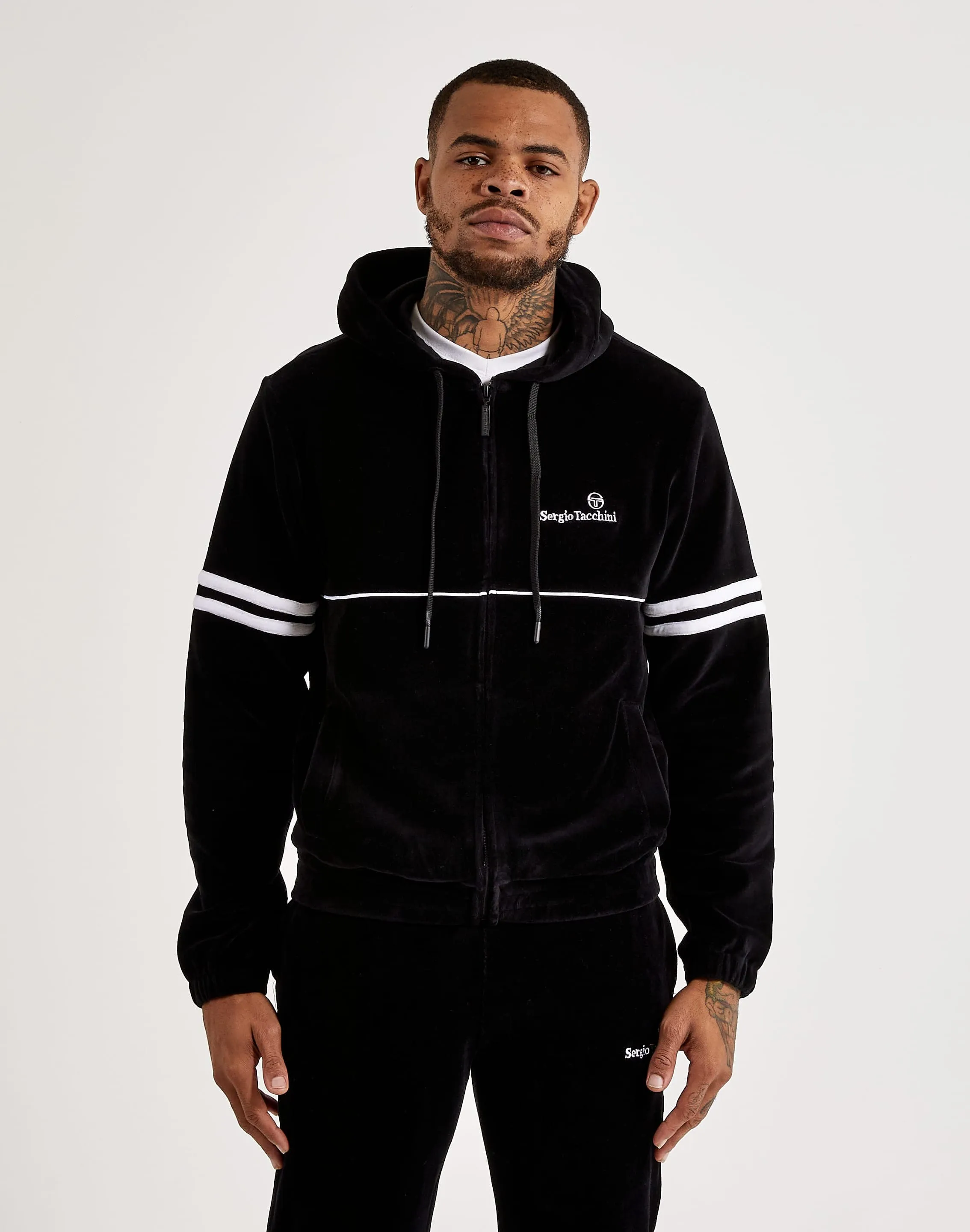 Sergio Tacchini Scopeto Zip-Up Velour Hoodie