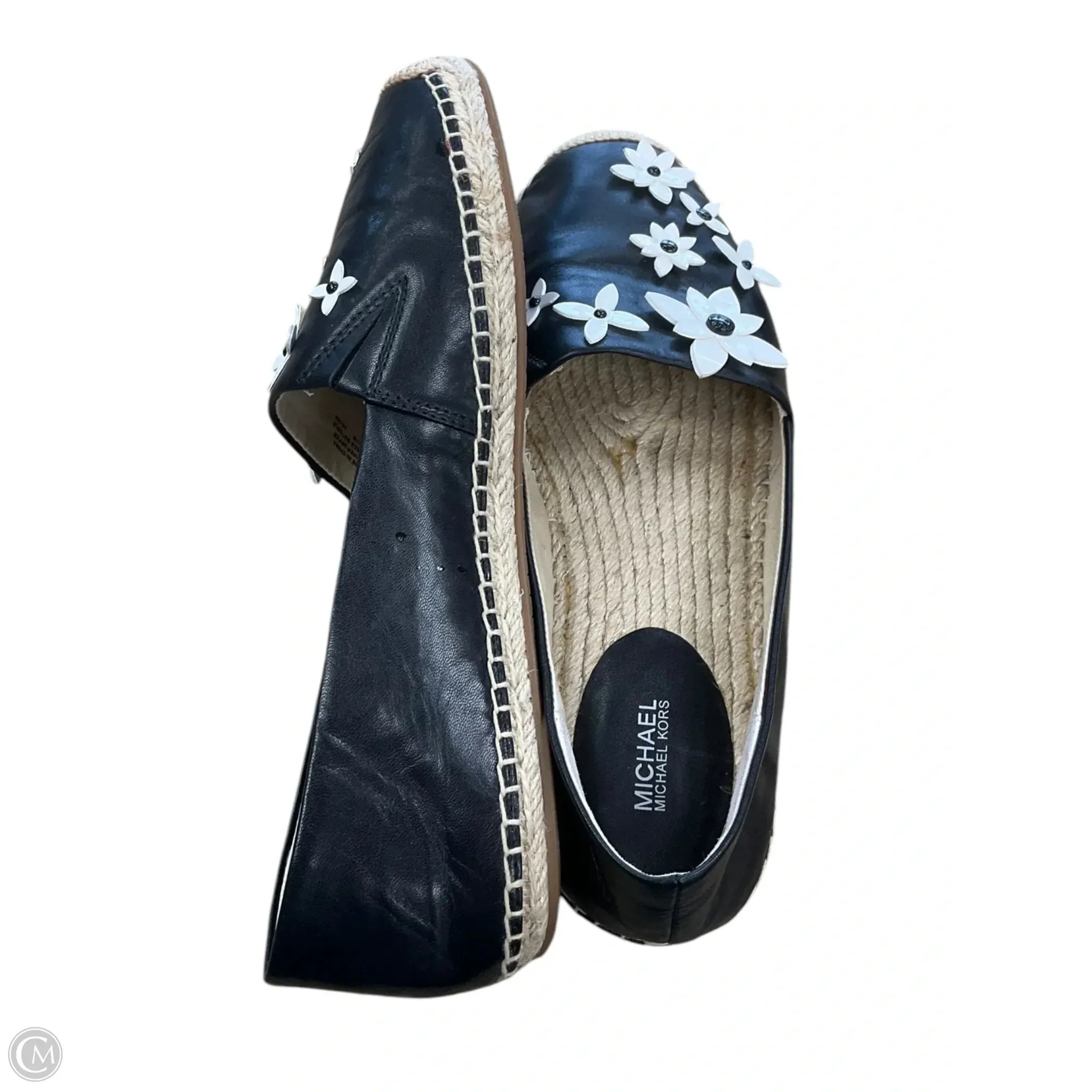 Shoes Flats By Michael By Michael Kors In Black & White, Size: 10