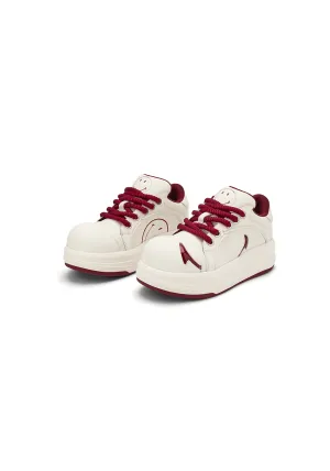 SMILEY丨Big Head Shoes Series-White/Red