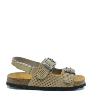 Tocoto Beige Weave Buckle Sandal