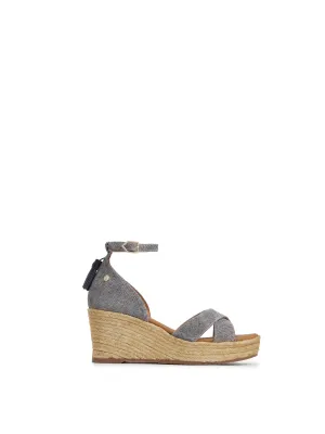 Valencia Mid Wedge - Denim Suede