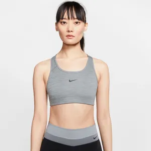 Women's Nike Dri-FIT Swoosh Medium-Support 1-Piece Pad Sports Bra Smoke Grey