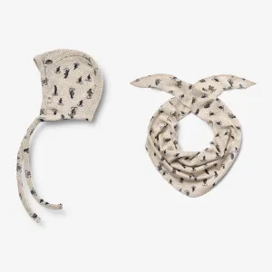 Wool Scarf & Cap Billie | Baby - penguins on ice