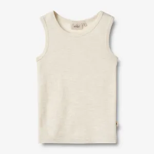 Wool Singlet Iggy - eggshell melange