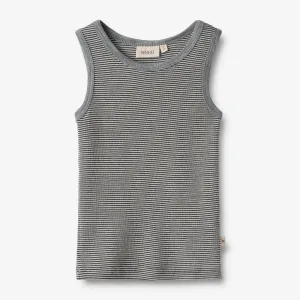 Wool Singlet Iggy - navy stripe