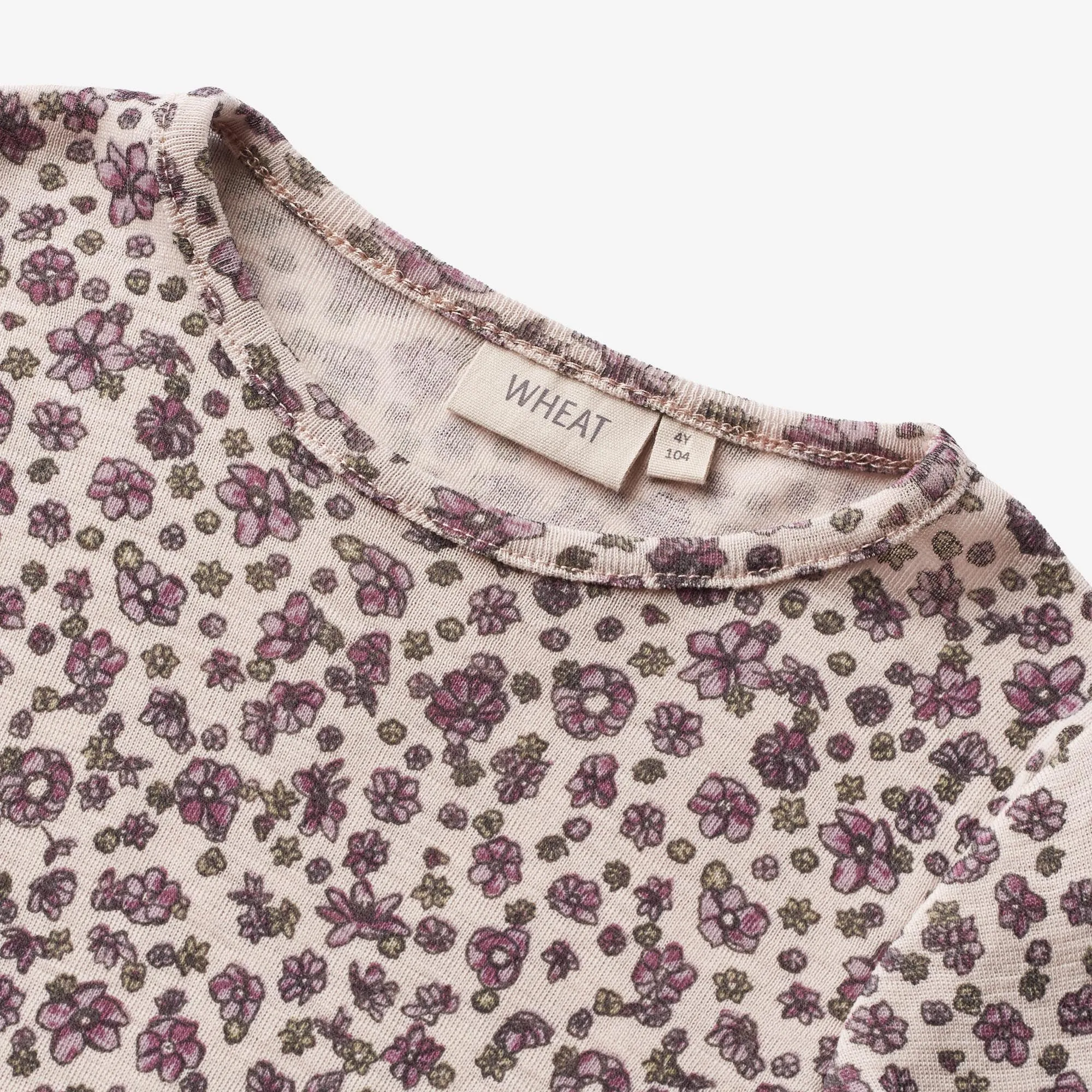 Wool T-Shirt L/S Alfie - autumn flowers